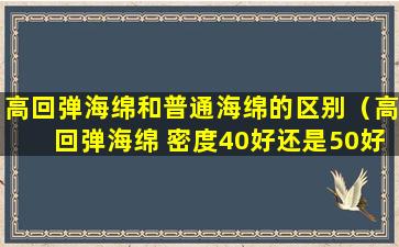 高回弹海绵和普通海绵的区别（高回弹海绵 密度40好还是50好）